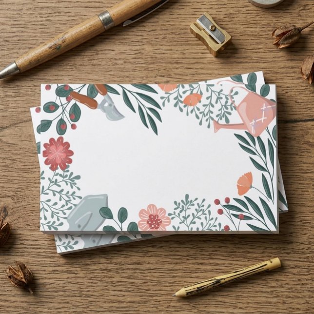 Garden Tools & Wildflowers Border  Post-it Notes (Creator Uploaded)