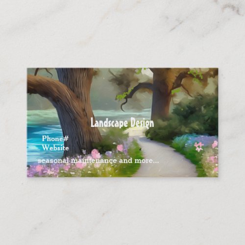 Garden Trail Landscape Design Business Card