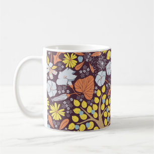Garden trees, floral, apple pattern coffee mug