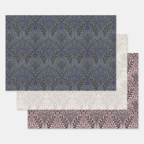 GARDEN TRIO _ WILLIAM MORRIS DECOUPAGE WRAPPING PAPER SHEETS