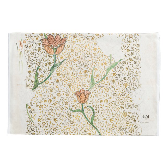 Garden Tulip 1885 By William Morris Pillow Case (Back)