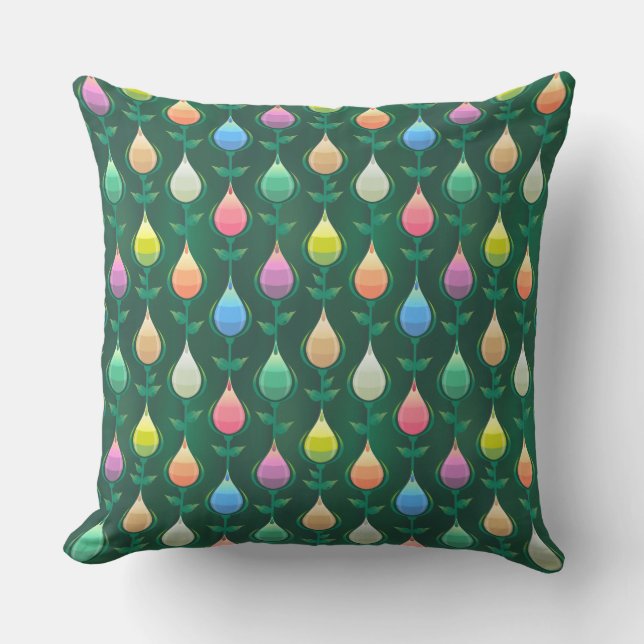 garden tulips outdoor pillow (Front)