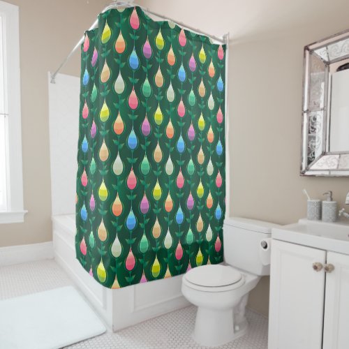 garden tulips shower curtain