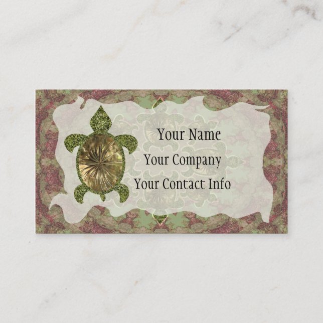 Garden Turtle Business Card Template (Front)
