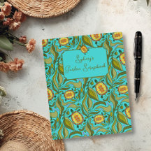 Garden Turtles Pattern Custom Scrapbook