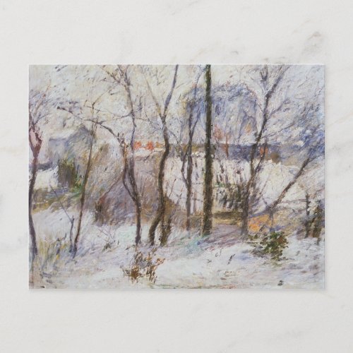 Garden under Snow 1879 Postcard