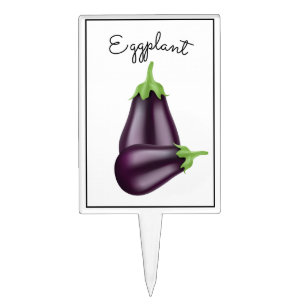 Garden Vegetable Pick-Eggplant Cake Topper