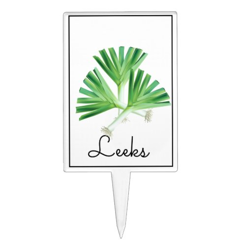 Garden Vegetable Pick_Leeks Cake Topper