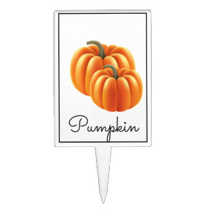 Garden Vegetable Pick-Pumpkin Cake Topper