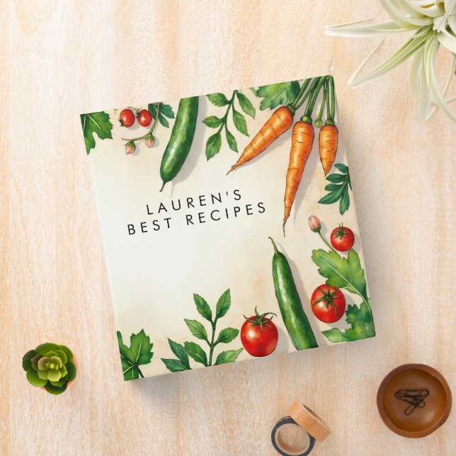 Garden Vegetable Recipe Fresh Patch 3 Ring Binder (In Situ)