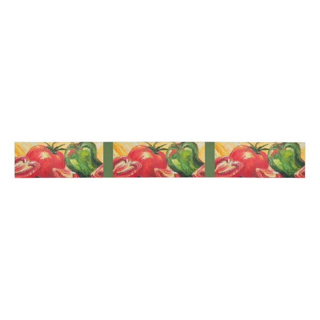 Garden Vegetables Tomatoes Craft Ribbon (Front)