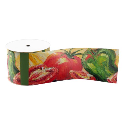 Garden Vegetables Tomatoes Craft Ribbon | Zazzle