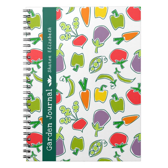 Garden Veggies Personalized Garden Journal (Front)