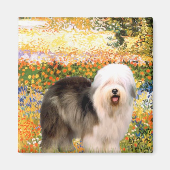 Garden (VGogh) - Old English 12 Magnet (Front)