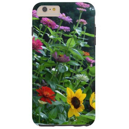 Garden View daisies cosmos sunflowers Tough iPhone 6 Plus Case