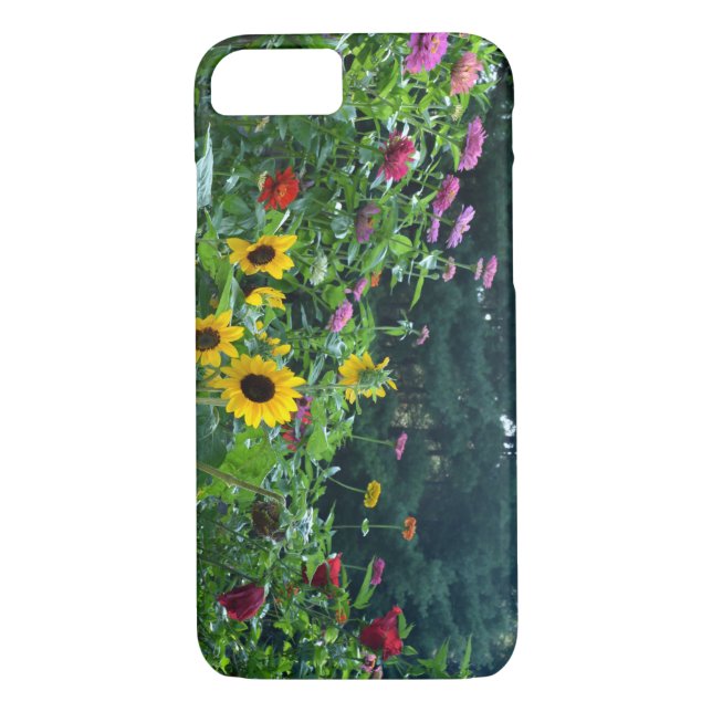 Garden View- sunflower, daisies, cosmos Case-Mate iPhone Case (Back)