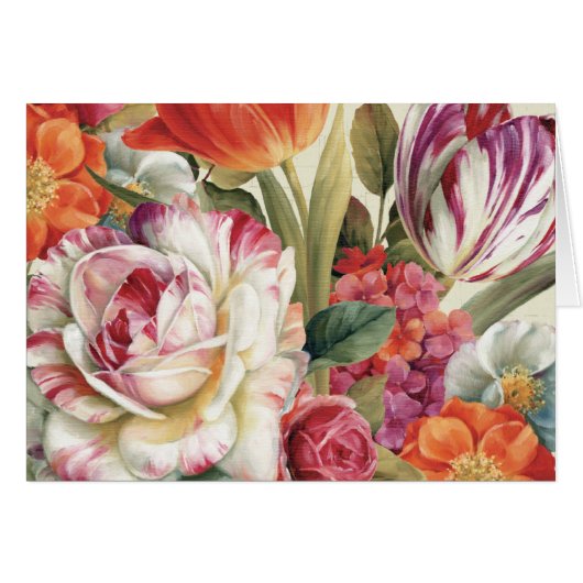 Garden View Tossed Flowers Cards (Front Horizontal)