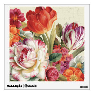 Garden View Tossed Flowers Wall Sticker