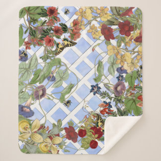 Garden Vignette Sherpa Blanket