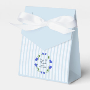 Garden Vintage Love and Thanks Blue Bridal Shower Favor Boxes