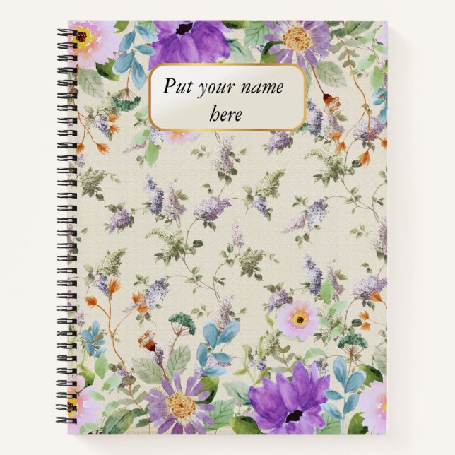 Garden vintage  notebook (Front)