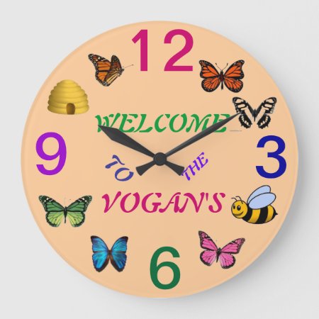 Garden Wall Clock Personalized