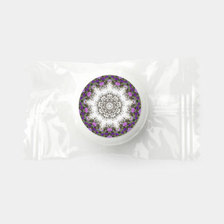 Garden Water Fountain Purple Flowers Mandala Style Life Saver® Mints
