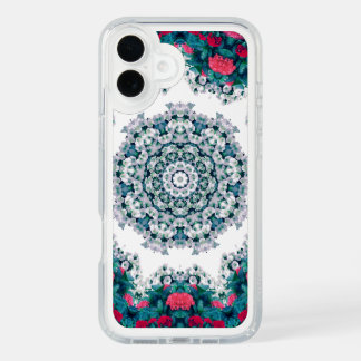 Garden Water Fountain Red Flowers Mandala Design iPhone 16 Plus Case