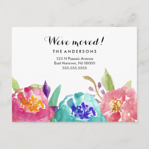 Garden Watercolor Announcement Postcard