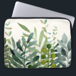 Garden-Watercolor Botanical Leaves Laptop Sleeve<br><div class="desc">Watercolor rustic botanical leaves laptop sleeve</div>