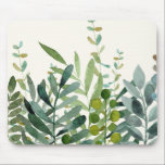 Garden-Watercolor Botanical Leaves   Mouse Pad<br><div class="desc">Watercolor rustic botanical leaves mouse pad</div>