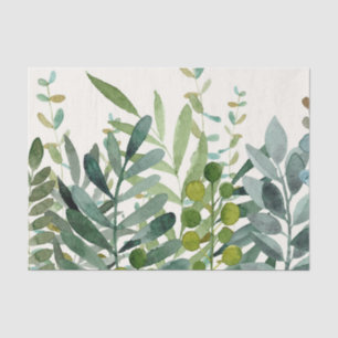 Garden-Watercolor Botanical Leaves Tissue Paper