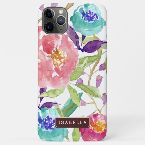 Garden Watercolor Floral iPhone 11 Pro Max Case