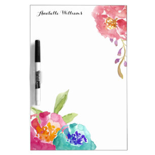 Garden Watercolor Personalized Dry Erase Board