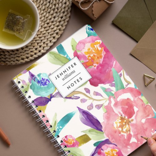 Garden Watercolor Personalized Notebook