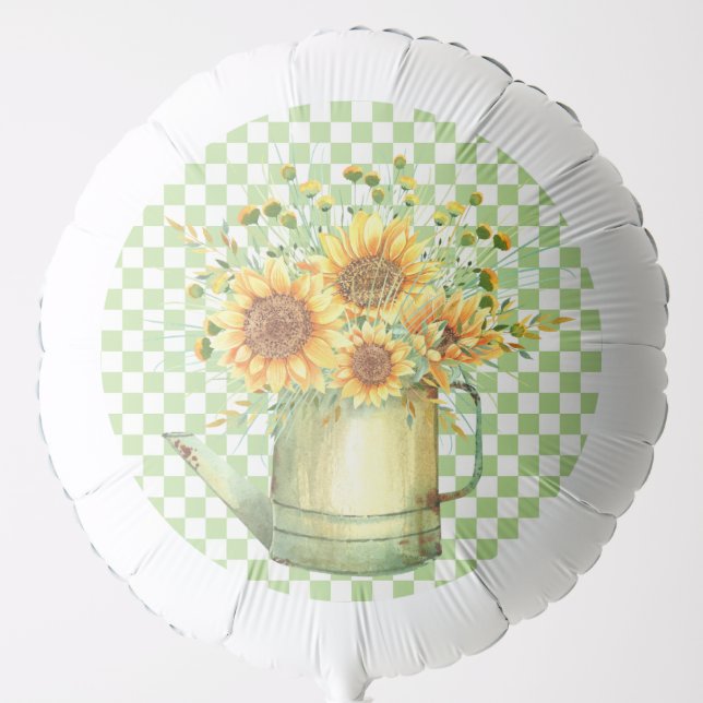 Garden Watering Can Sunflowers  Balloon (Front)