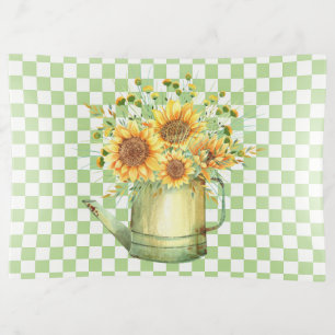 Garden Watering Can Sunflowers Trinket Tray