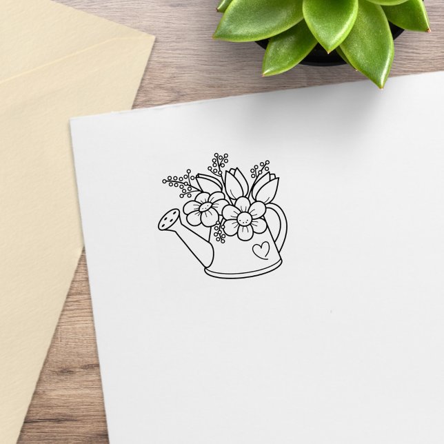 Garden Watering Can with Flowers 2 Rubber Stamp (Creator Uploaded)