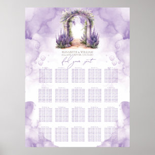 Garden Wedding 20 Table Wedding Seating Chart