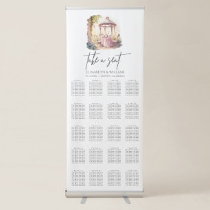 Garden Wedding 20 Table Wedding Seating Chart Retractable Banner
