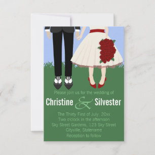 Garden Wedding, 3.5x5 wedding Invitation