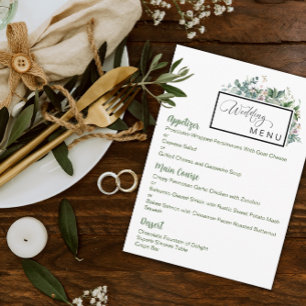 Garden Wedding 4.5" x 6.25" Menu