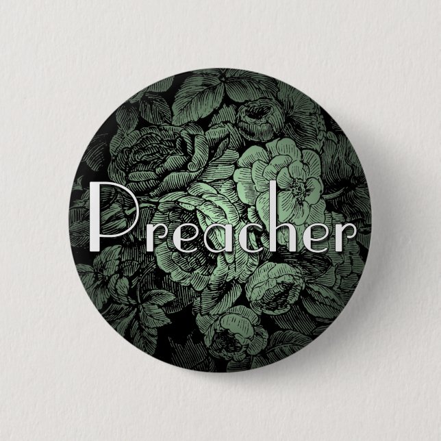 Garden Wedding Button: Preacher Button (Front)