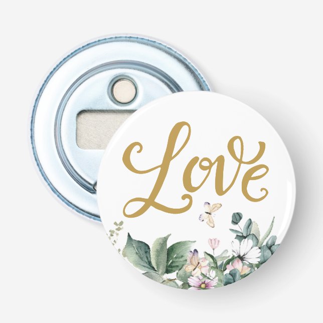 Garden Wedding Favor Magnet Bottle Opener (Front)