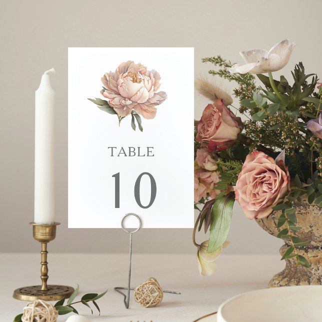 Garden Wedding Floral Table Number (Creator Uploaded)