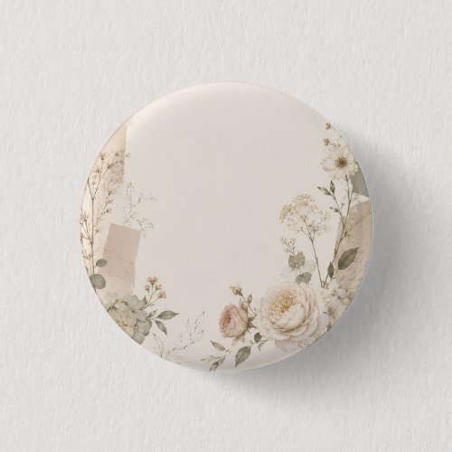 Garden Wedding Invitation with Natural Button