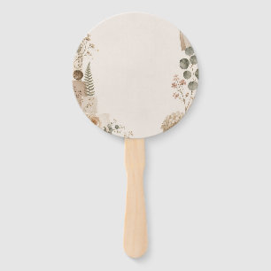 Garden Wedding Invitation with Natural Hand Fan