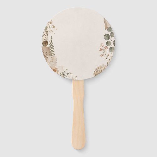Garden Wedding Invitation with Natural Hand Fan