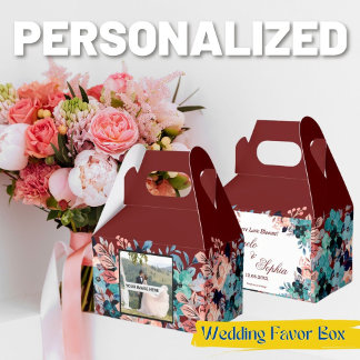 Garden Wedding Paper Bag Favor Boxes