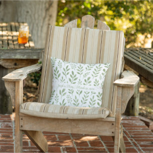 Garden Wedding Rustic Golf Course Botanical Custom Outdoor Pillow
